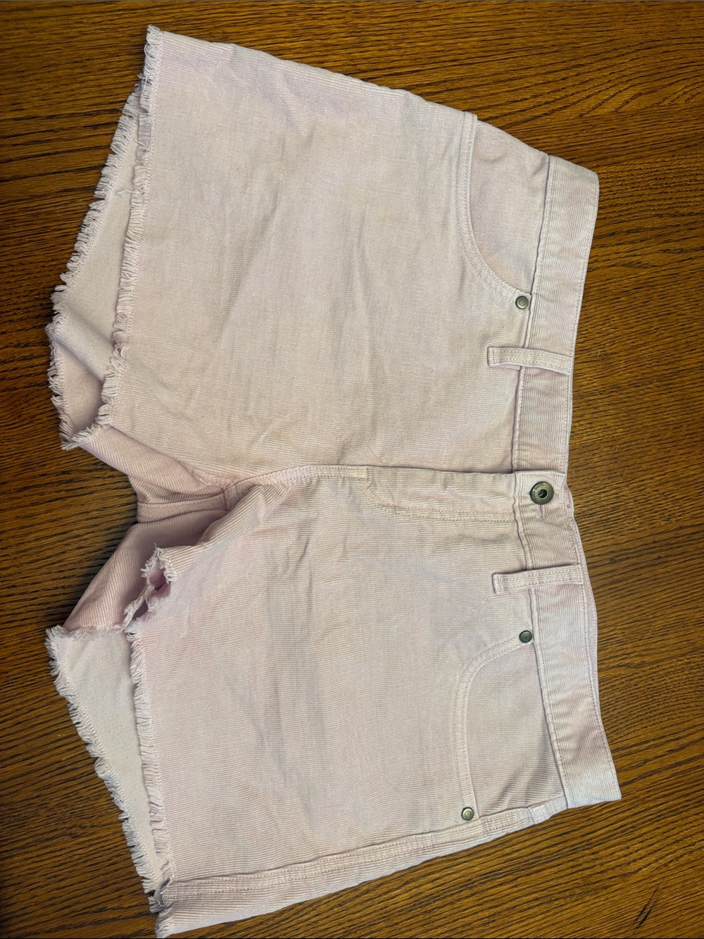 Carve Women's Lavender corduroy Frayed Hem Shorts